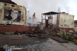 Ізюм під ударами дронів майже чотири години: п’ятеро постраждалих